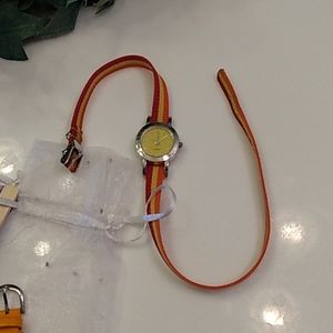 Yellow wraparound Wristwatch